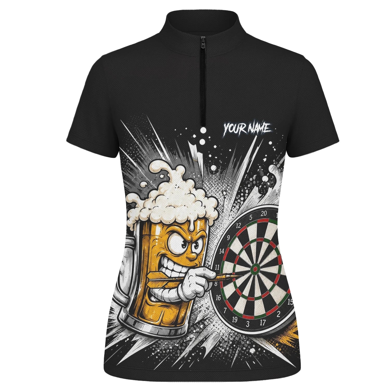 Personalisiertes Bierkrug Dart Poloshirt für Damen S555