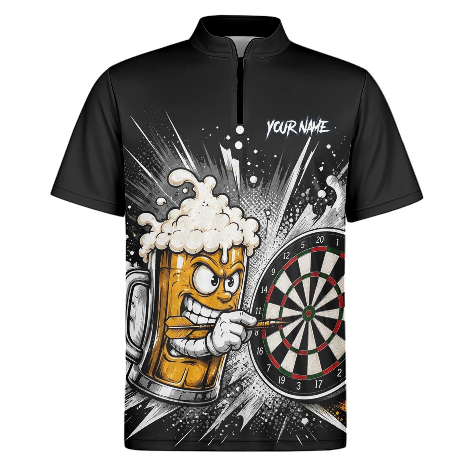 Personalisiertes Bierkrug Dart Poloshirt für Herren S555