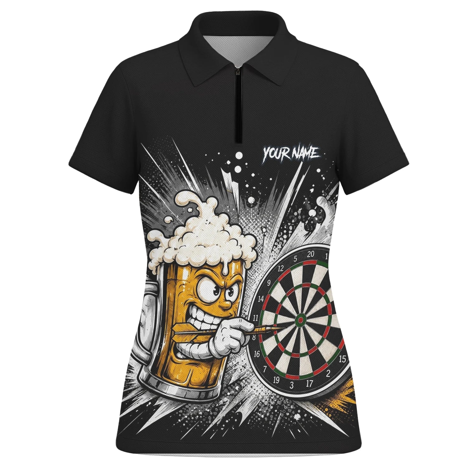 Personalisiertes Bierkrug Dart Poloshirt für Damen S555