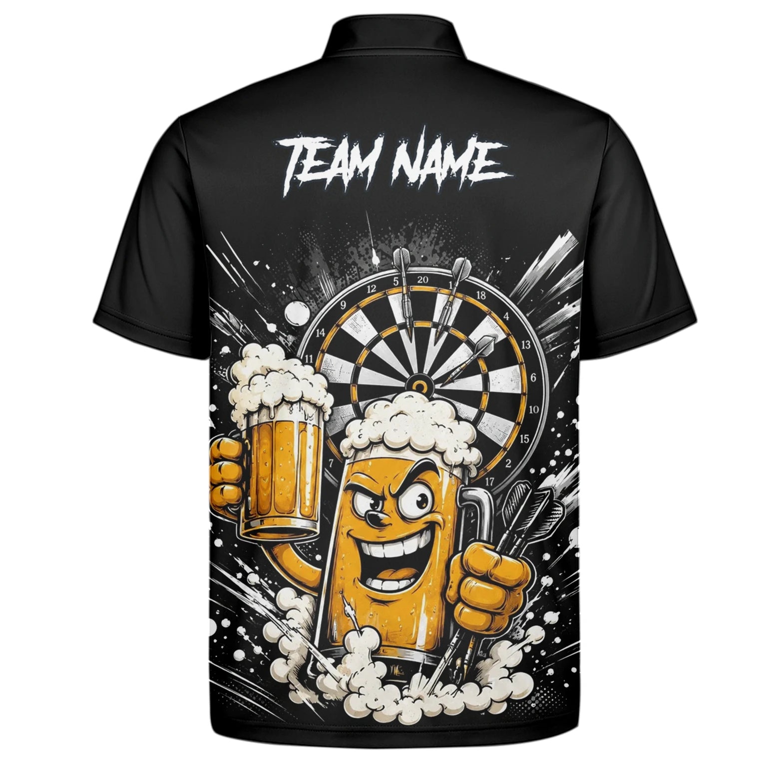 Personalisiertes Bierkrug Dart Poloshirt für Herren S555