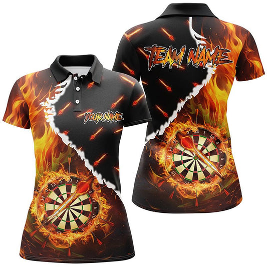 Benutzerdefinierte Damen Feuerflammen - Darts - Teamshirts T1819 - Outfitsuche