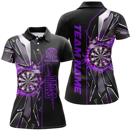 Benutzerdefiniertes 3D - Darts Damen lila Break - Glas - Shirt T1997 - Outfitsuche