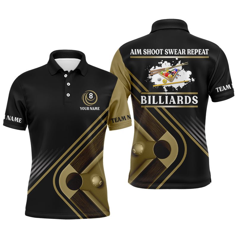 Billard Polo - Shirt für Männer mit Ziel - und Schwördesign V0004 - Outfitsuche