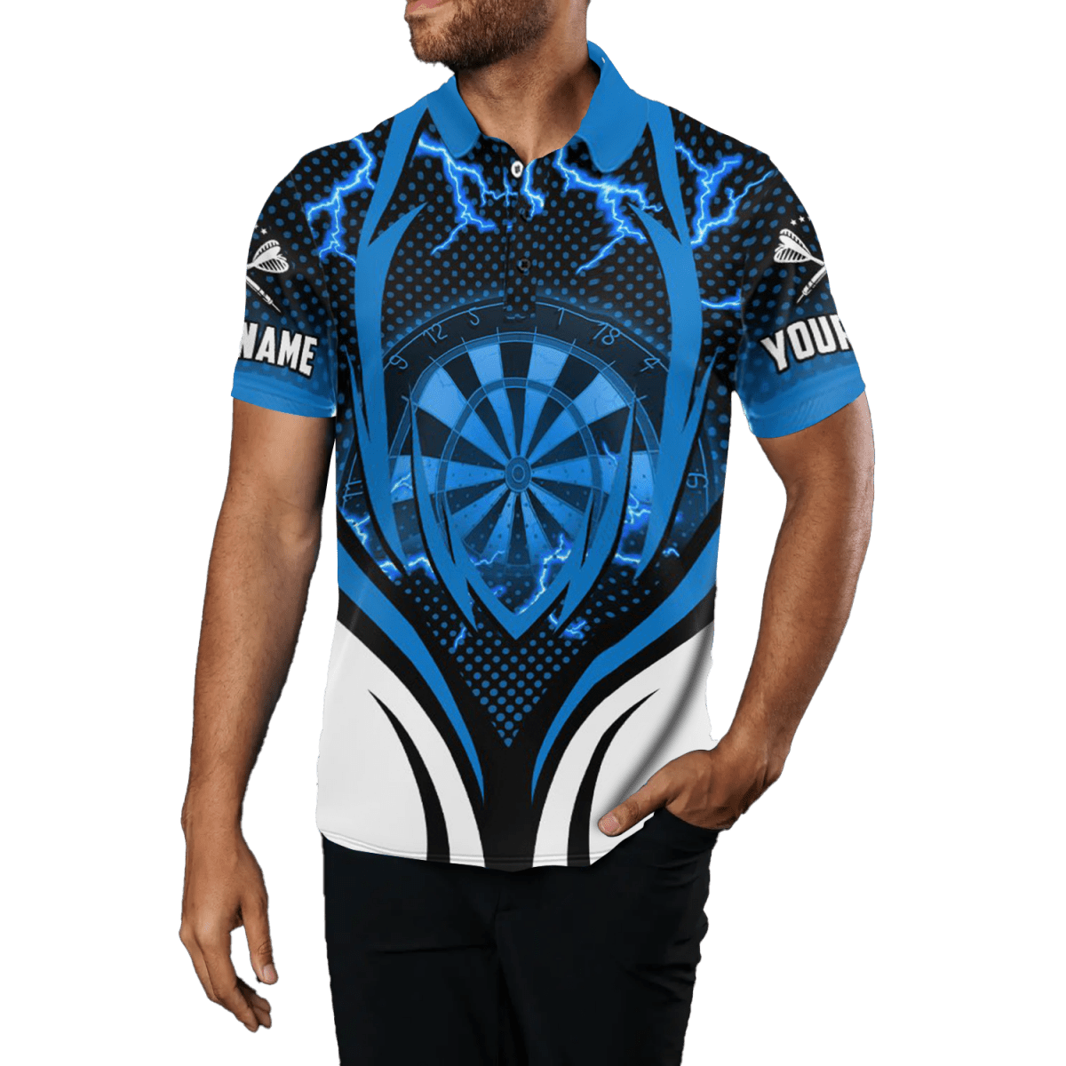 Blauer Donner Blitz Herren Darts Polo Shirt L1232 - Outfitsuche