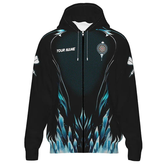 Blauer Eis Darts Kapuzenpullover – Stilvoll und Bequem für Sportbegeisterte L1241 - Outfitsuche