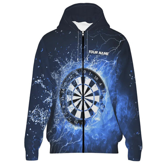 Blauer Feuer - und Wasser - Darts Kapuzenpullover – Stilvoll und Funktional für jedes Abenteuer L1359 - Outfitsuche