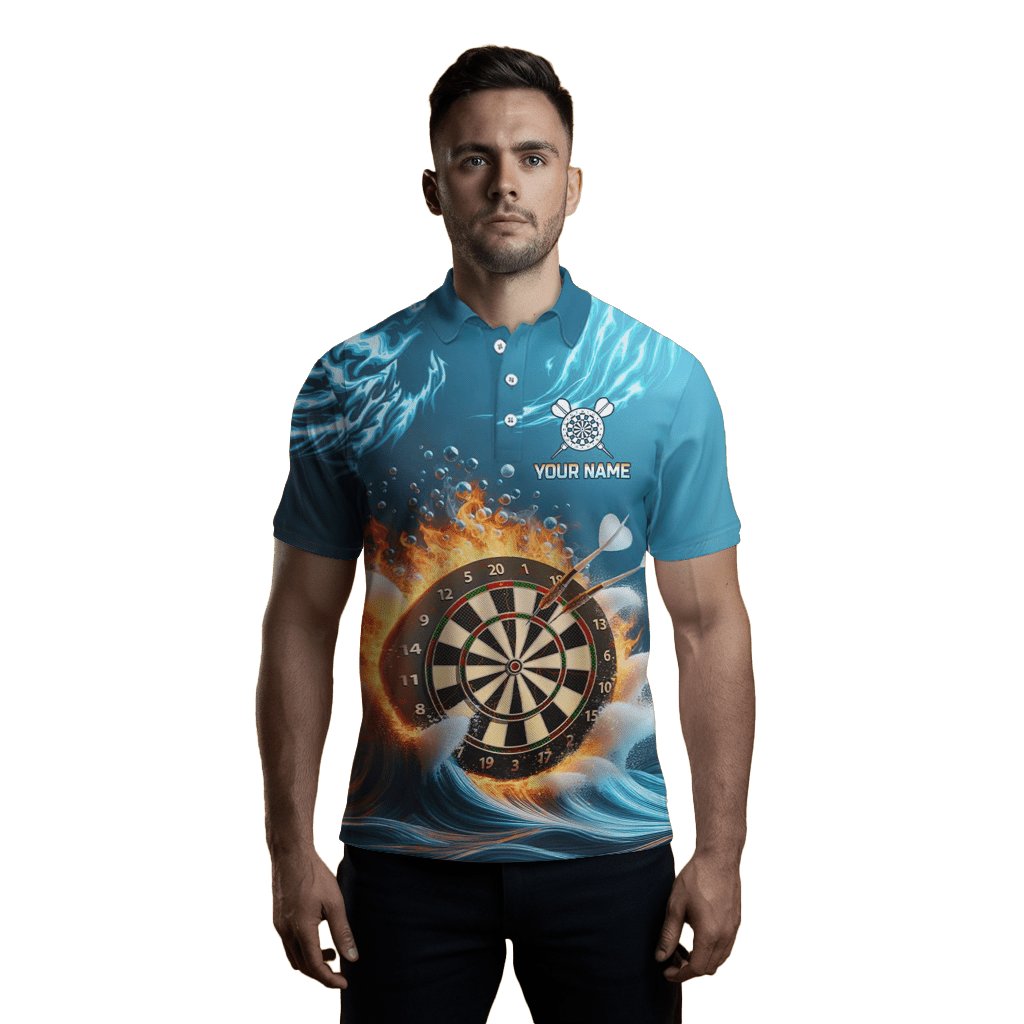 Blaues Herren Darts Polo Shirt | Team Trikots L1427 - Outfitsuche