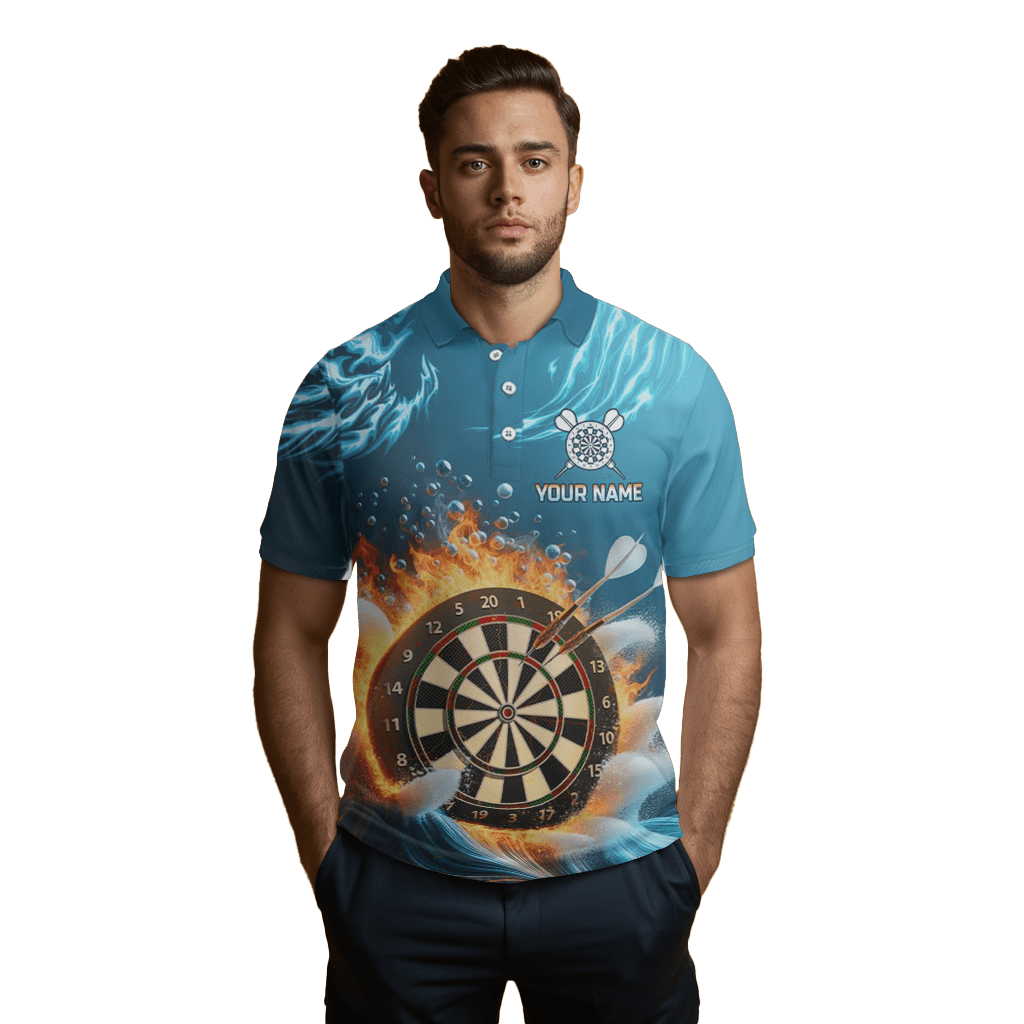 Blaues Herren Darts Polo Shirt | Team Trikots L1427 - Outfitsuche