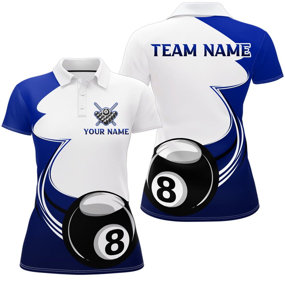 Damen Billiard - Jersey Blau mit 8 - Ball T1779 - Outfitsuche