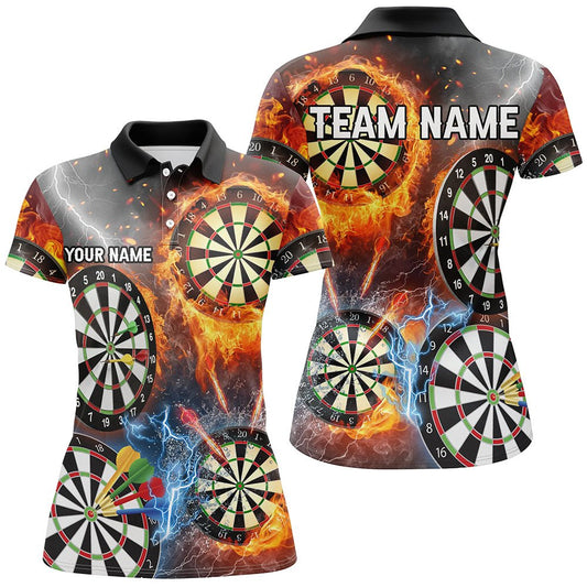 Damen Custom Feuerflamme Blitz Dart Shirt T2560 - Outfitsuche