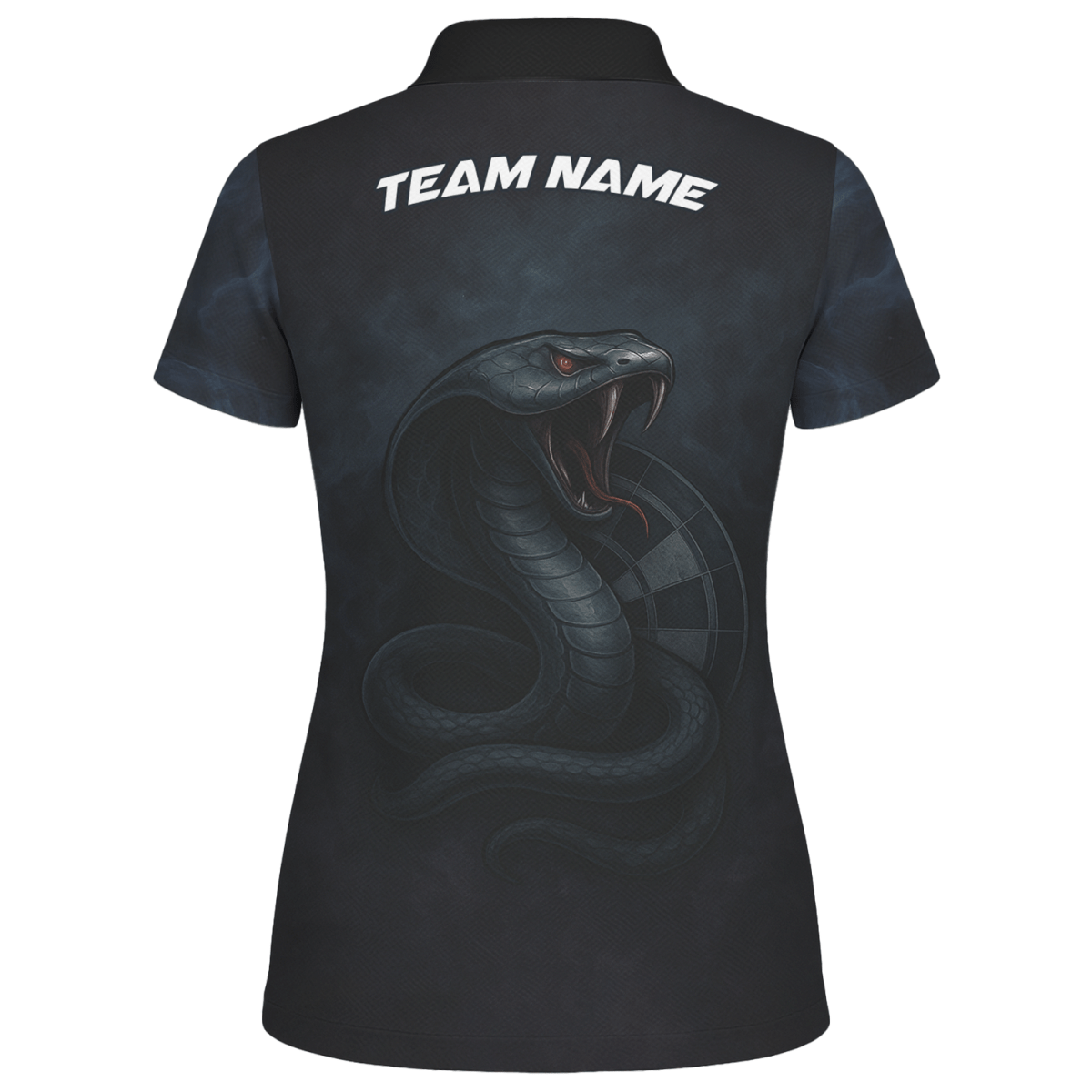 Damen Dart Polo Shirt Personalisiert Kobra Schwarz U6415 - Outfitsuche