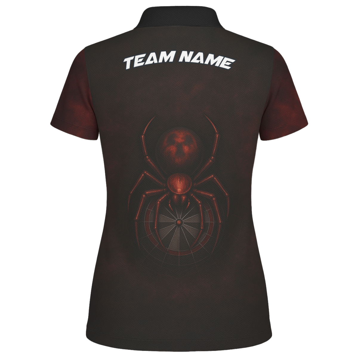 Damen Dart Polo Shirt Personalisiert Rot Schwarz Spider Grunge Dartboard Wunschname Team R7347 - Outfitsuche
