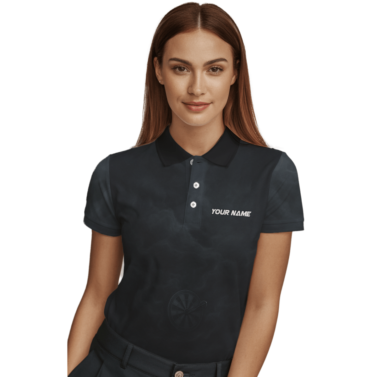 Damen Dart Poloshirt - Personalisiert mit Krake - Schwarz X7981 - Outfitsuche