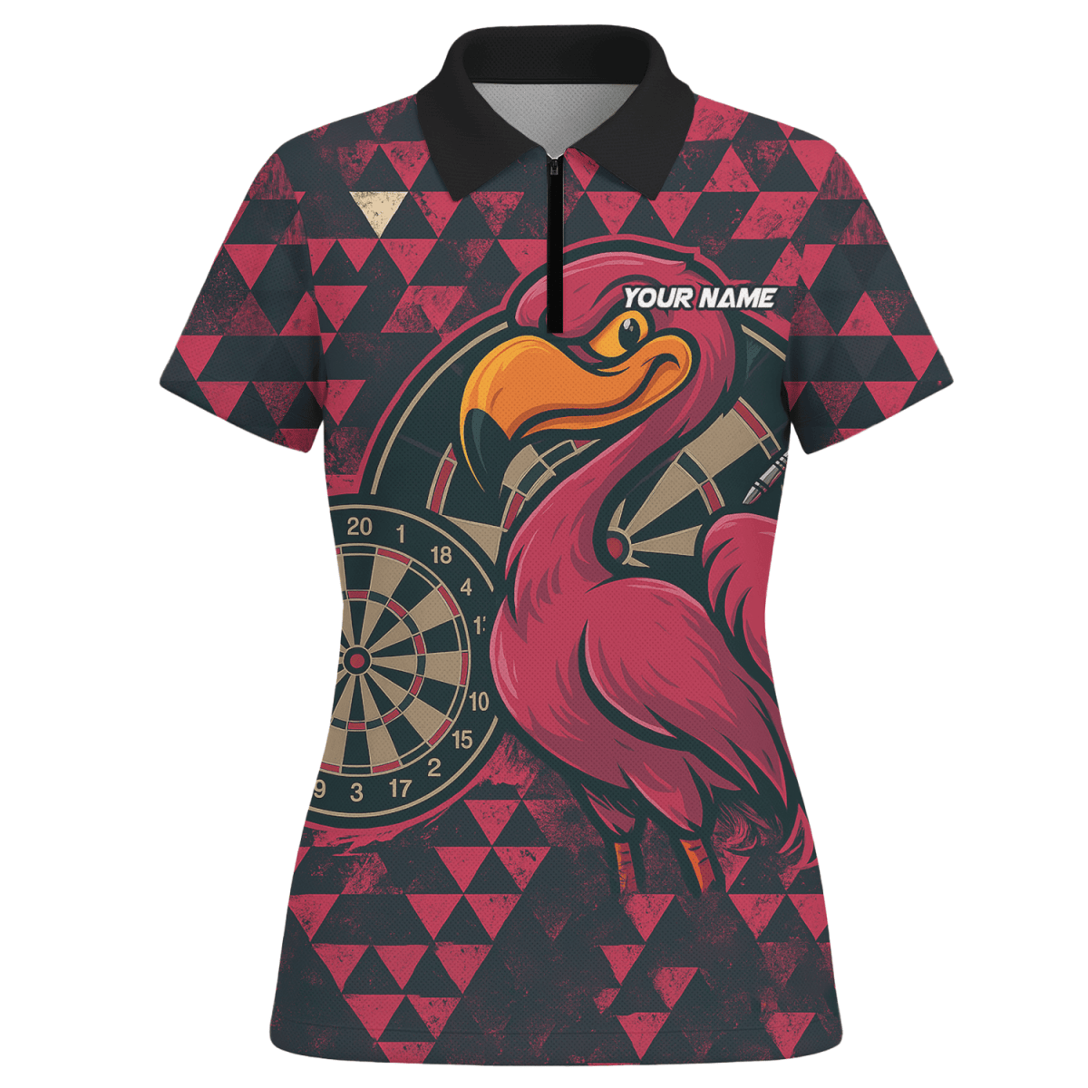 Damen Dart - Poloshirt Schwarz: Türkise Drachenflammen Z1928 - Outfitsuche