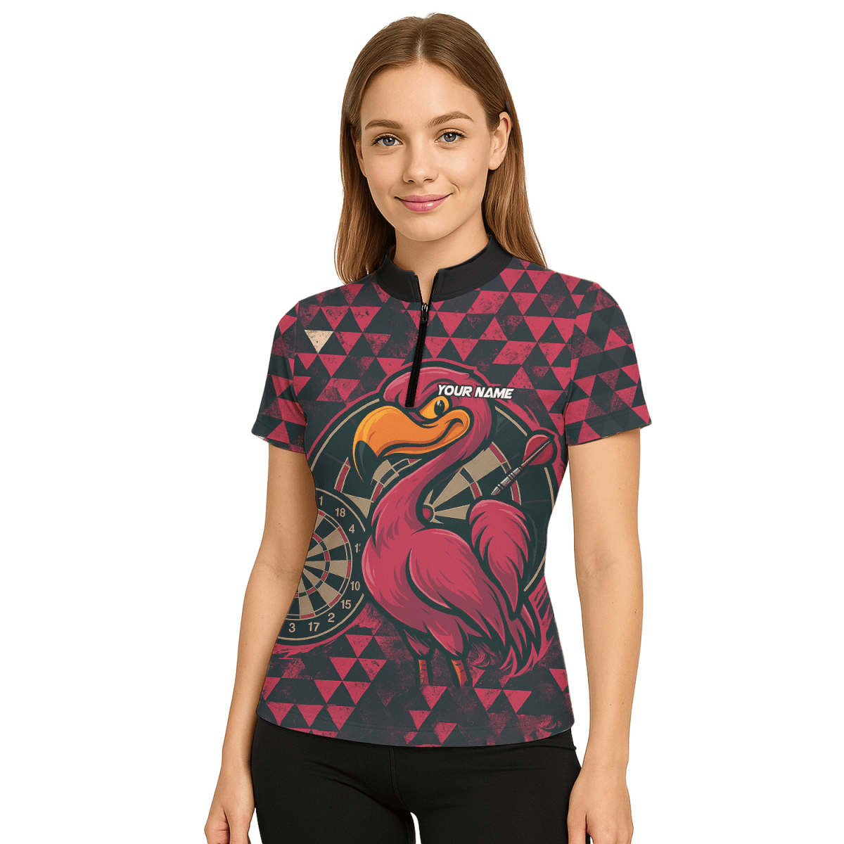 Damen Dart - Poloshirt Schwarz: Türkise Drachenflammen Z1928 - Outfitsuche