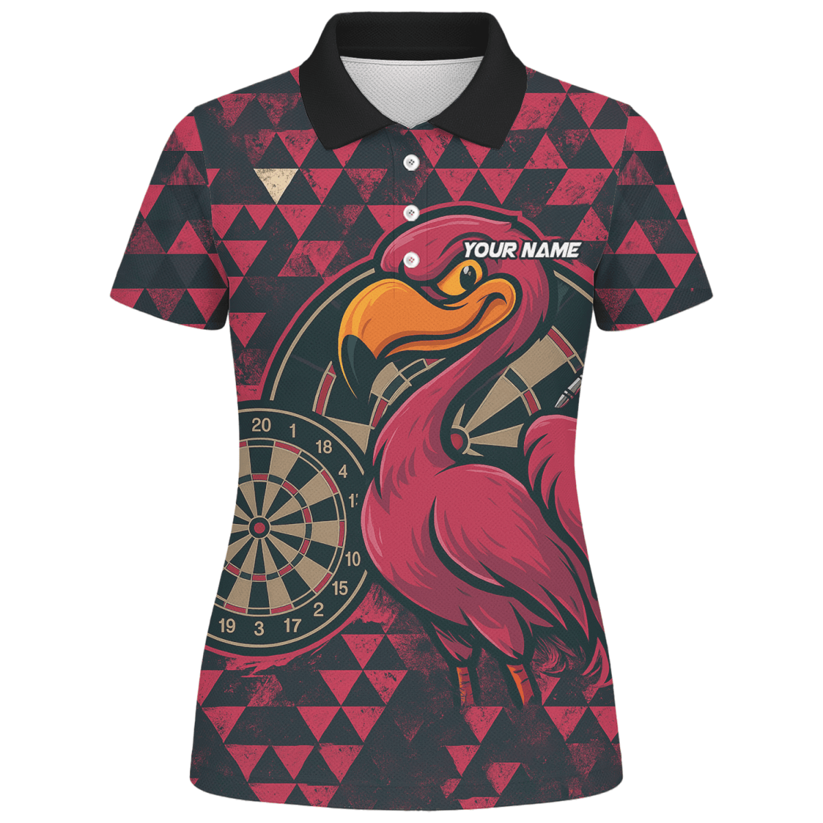 Damen Dart - Poloshirt Schwarz: Türkise Drachenflammen Z1928 - Outfitsuche