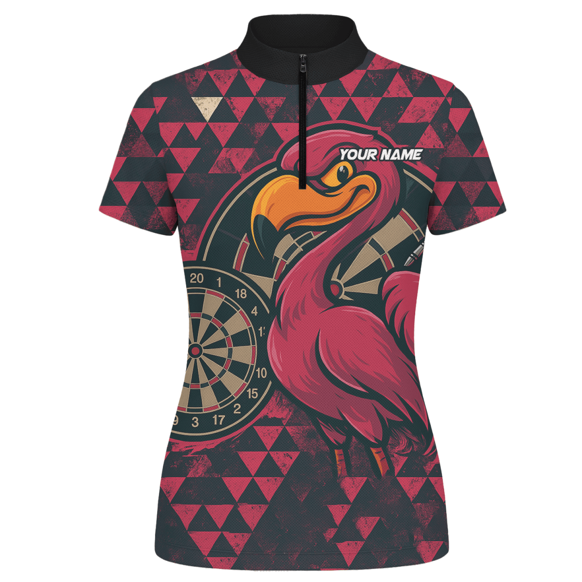 Damen Dart - Poloshirt Schwarz: Türkise Drachenflammen Z1928 - Outfitsuche