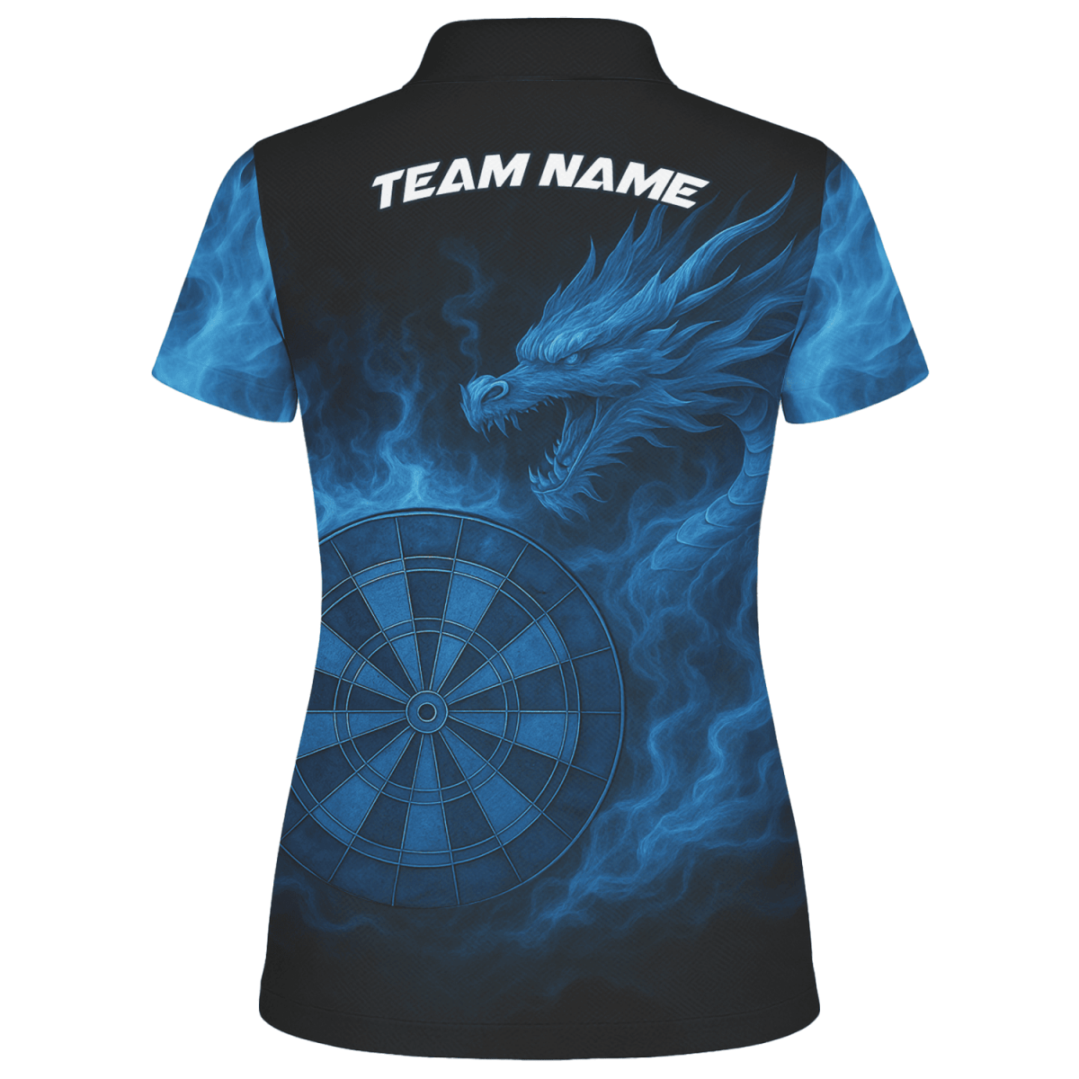 Damen Darts Polo - Shirt personalisierbar mit Wunschname / Wunschtext – Brüllender Tiger Motiv Schwarz - Orange M0703 - Outfitsuche