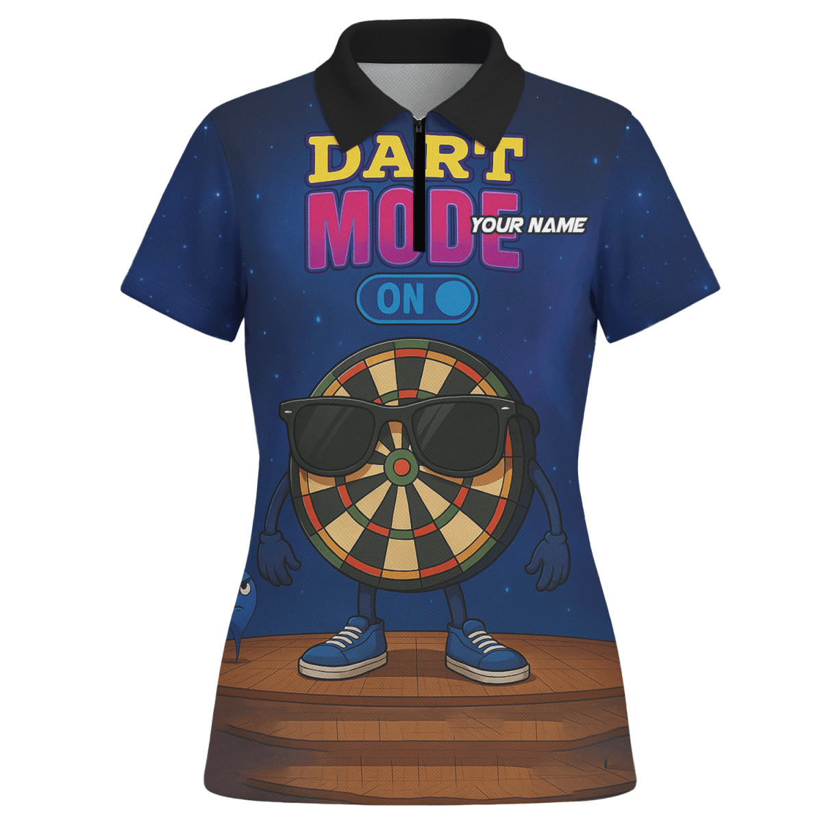 Damen Darts Polohemd Pinker Totenkopf Grunge – Personalisiert mit Wunschname X1960 - Outfitsuche