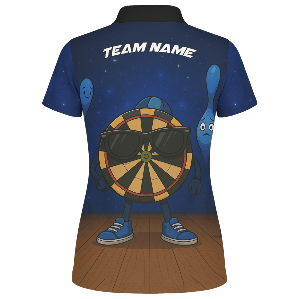 Damen Darts Polohemd Pinker Totenkopf Grunge – Personalisiert mit Wunschname X1960 - Outfitsuche