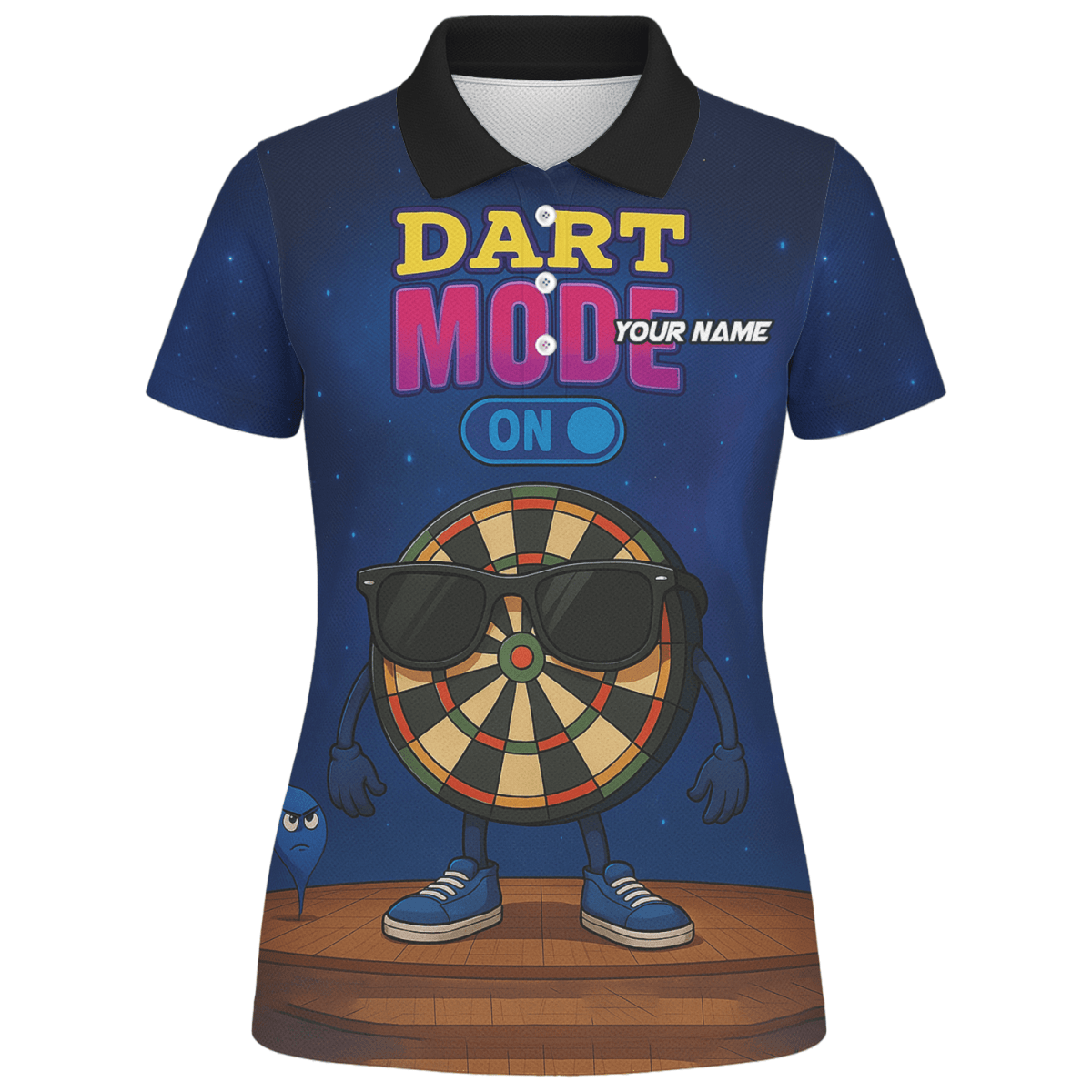 Damen Darts Polohemd Pinker Totenkopf Grunge – Personalisiert mit Wunschname X1960 - Outfitsuche