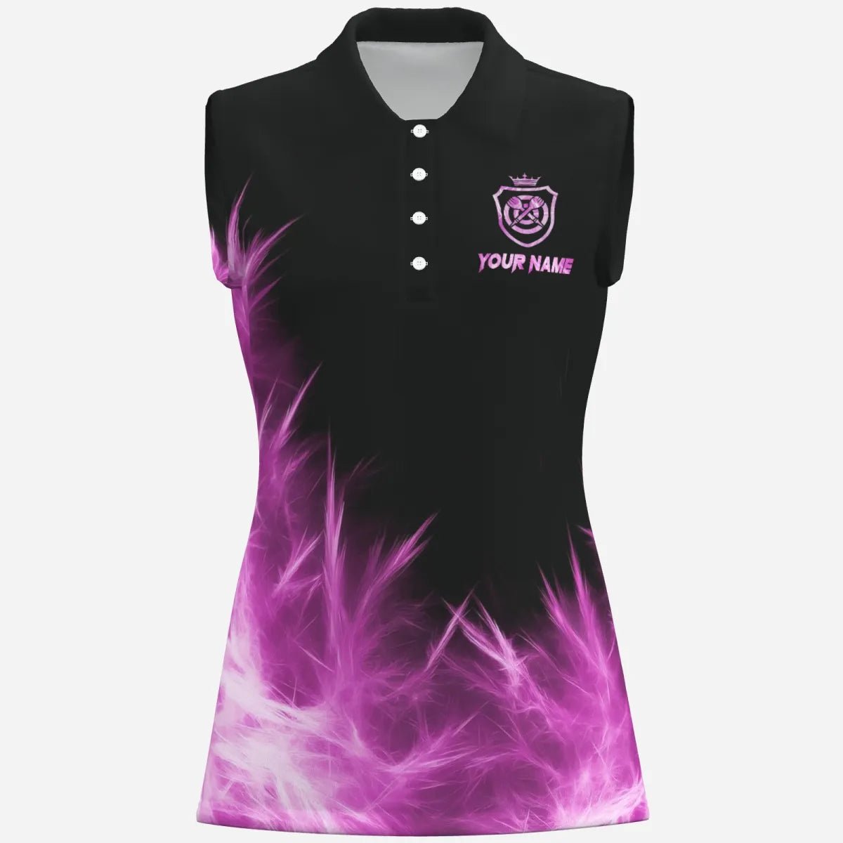 Damen Icy Pink Darts Polo & Quarter Zip Shirt - Individuelles Team Dart Trikot G9322 pink - Outfitsuche