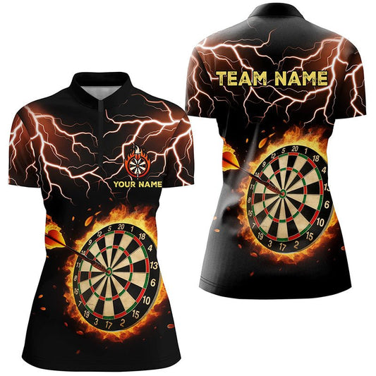 Damen Lightning Fire Darts Viertel - Zip Shirt T1469 - Outfitsuche