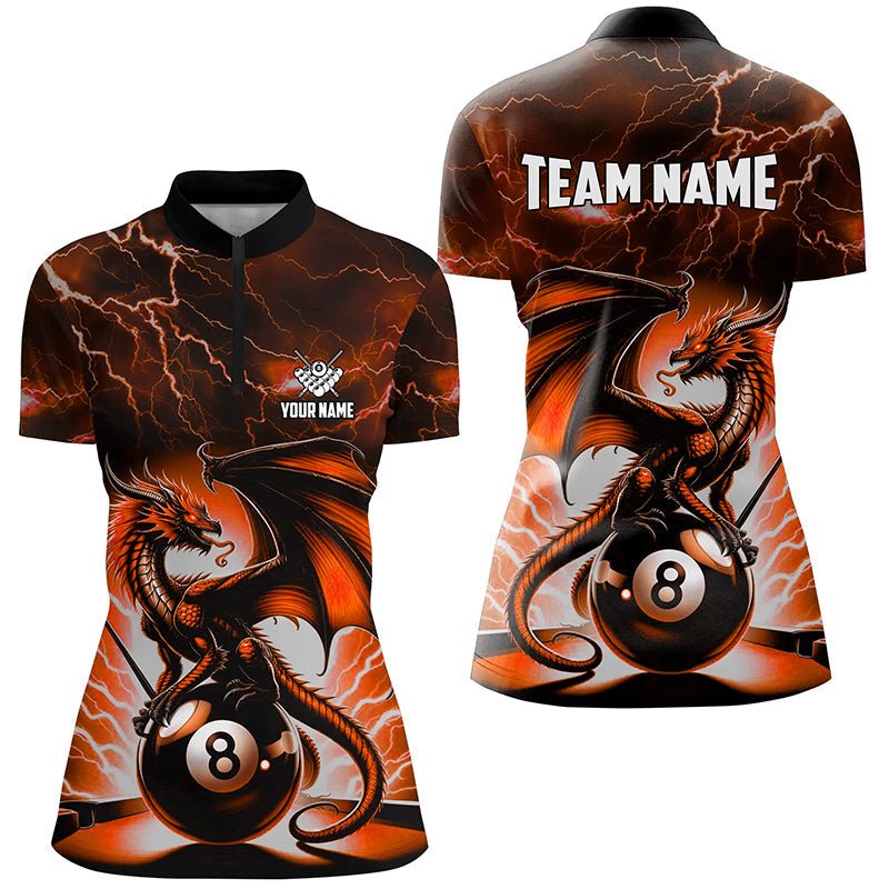 Damen Orange Blitz Thunder Dragon 8 - Ball Pool Shirt T2003 - Outfitsuche