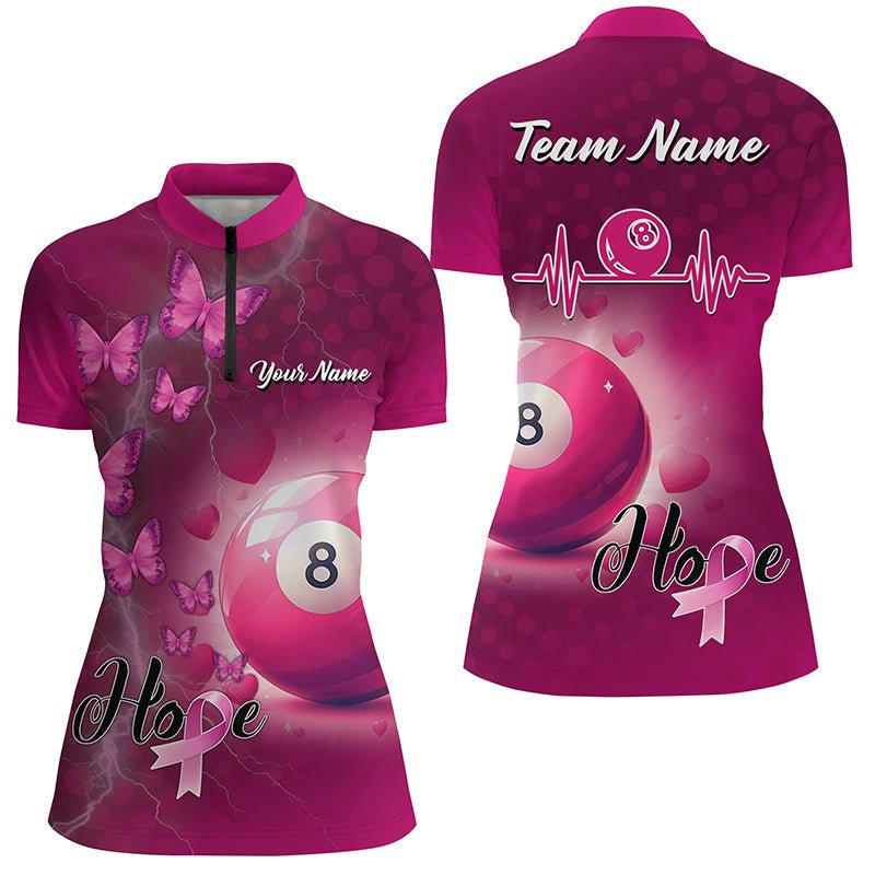 Damen Pink 8 - Ball Pool Billard Jersey T2114 - Outfitsuche