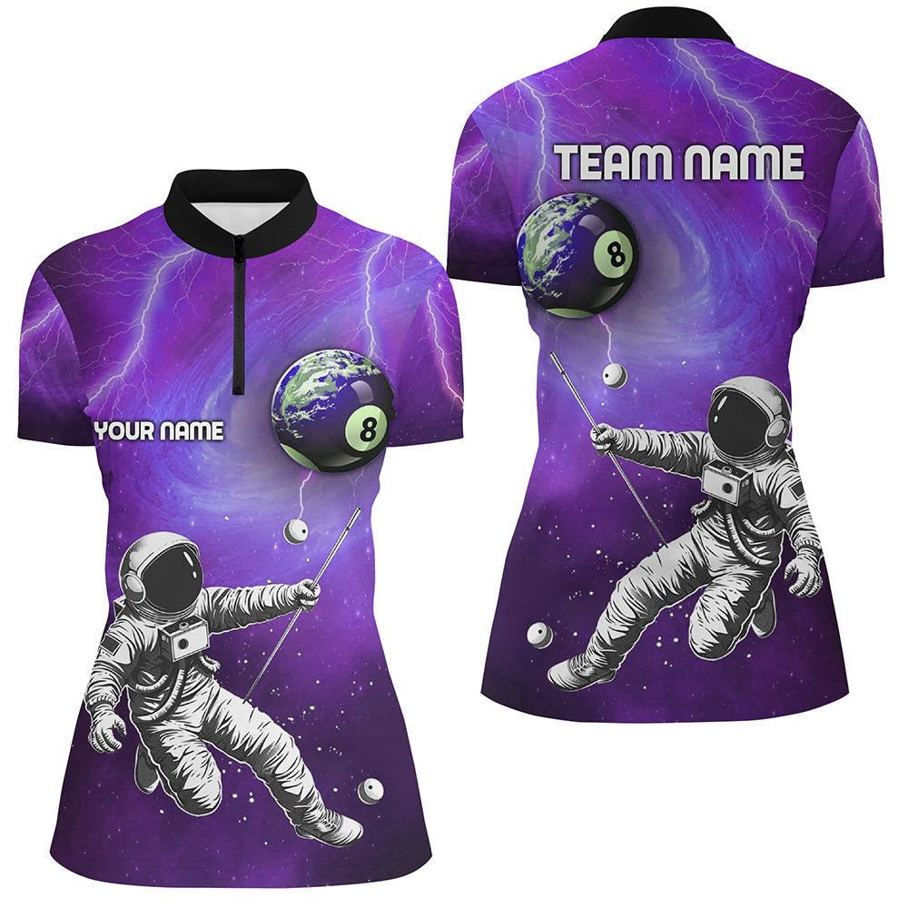 Damen Purple Galaxy Astronaut 8 - Ball Pool Shirt T2017 - Outfitsuche