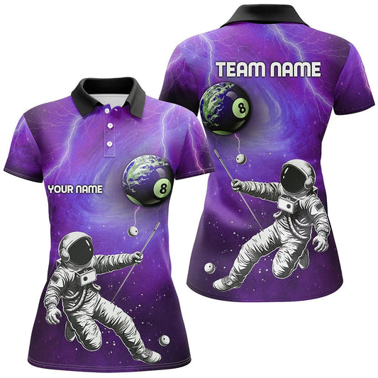 Damen Purple Galaxy Astronaut 8 - Ball Pool Shirt T2017 - Outfitsuche