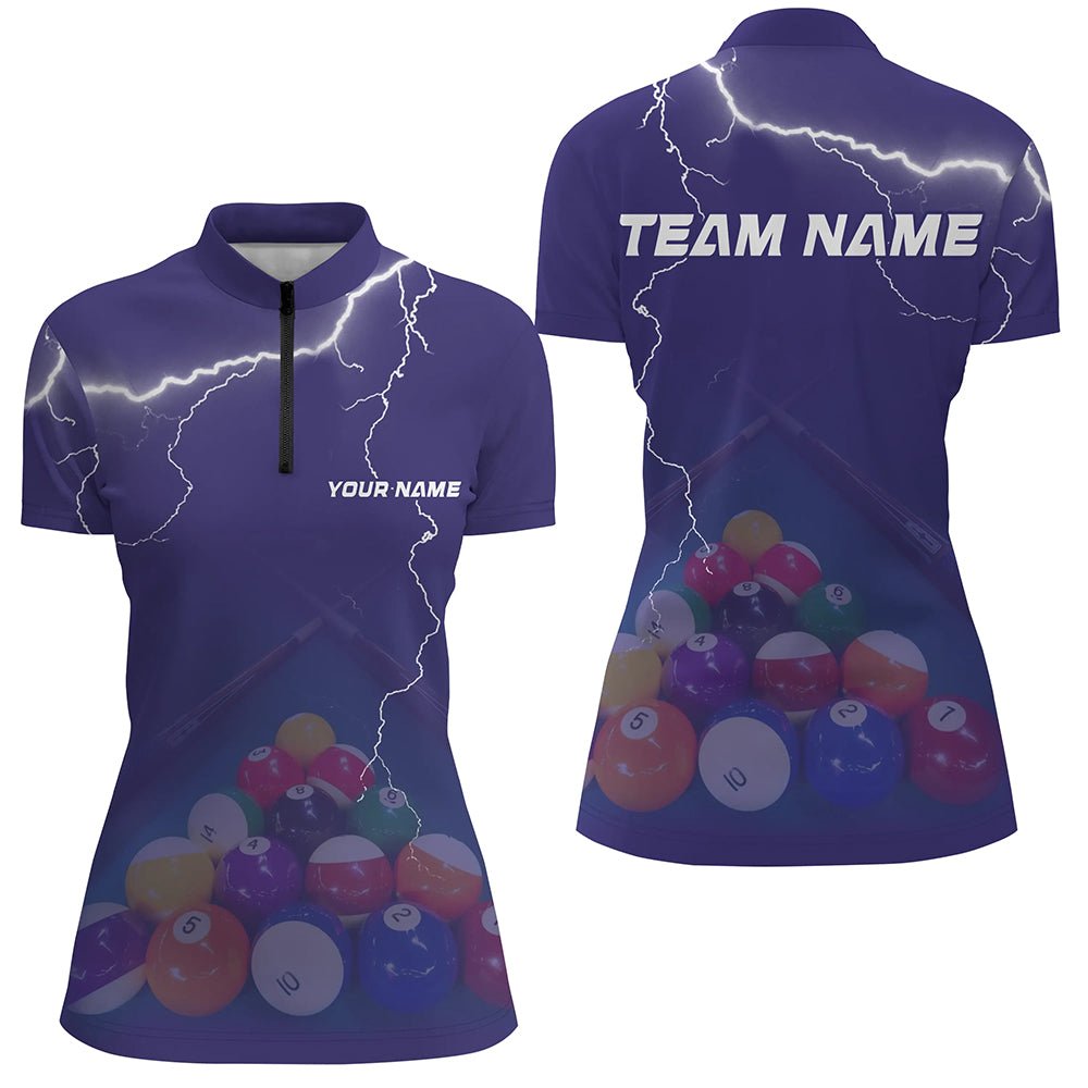 Damen Thunder Purple Billard Teamshirt V1199 - Outfitsuche