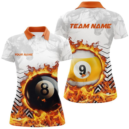 Damen Trikot mit Feuer, Flamme und Rauch für Billard 8 & 9 Ball T2083 - Outfitsuche