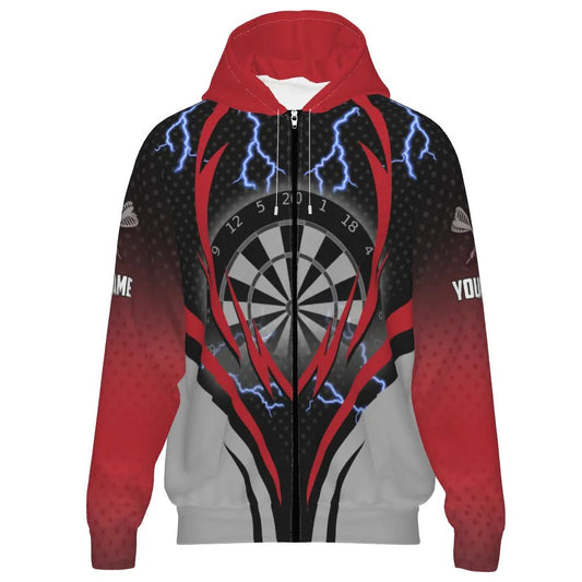 Dart Hoodie mit Blitz und Donner - Stylischer Zipper für Sport und Freizeit A590 - Outfitsuche