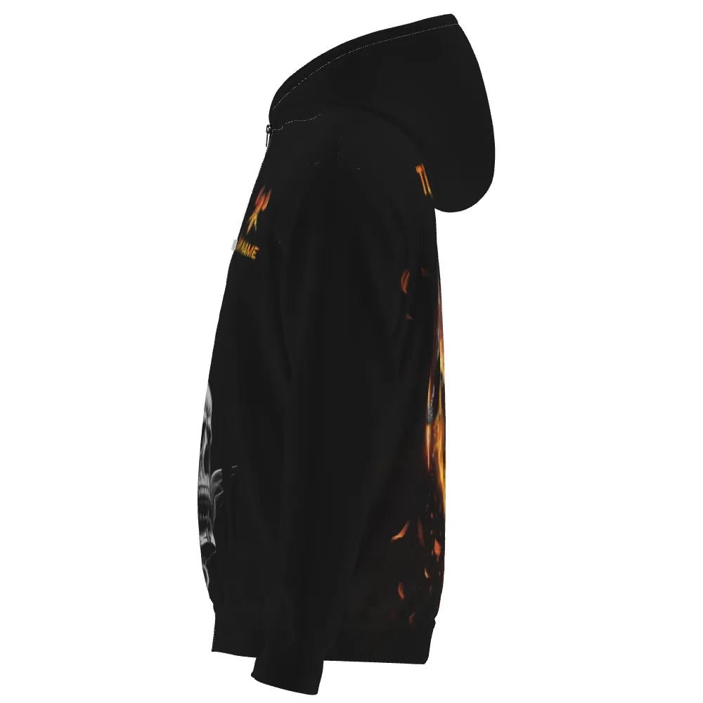 Dart Kapuzenpullover mit Totenkopf - Flammen - Motiv – Für leidenschaftliche Dartspieler! R847 - Outfitsuche