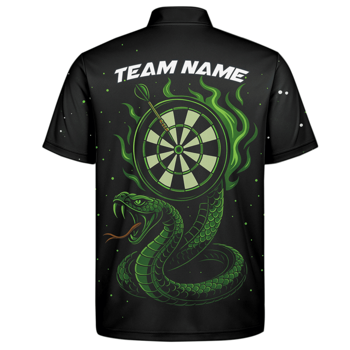 Dart Polo - Shirt Herren personalisiert – Mit Wunschname & Team - Design Blauer Flammen - Drache S7926 - Outfitsuche