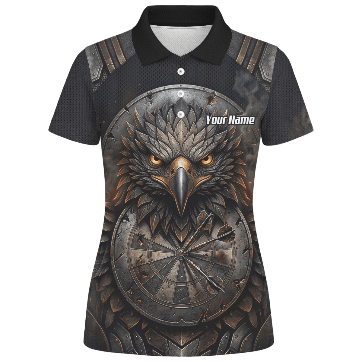 Dart Trikot Damen – Adler & Dartscheibe Motiv in Rüstungs - Optik G4208 - Outfitsuche