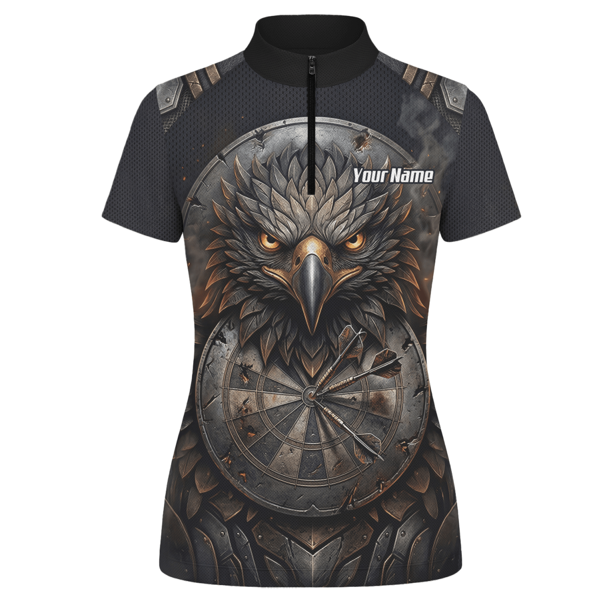 Dart Trikot Damen – Adler & Dartscheibe Motiv in Rüstungs - Optik G4208 - Outfitsuche
