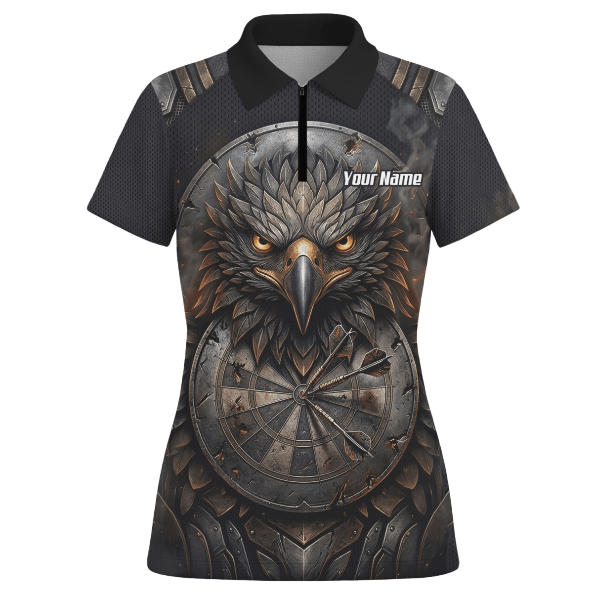 Dart Trikot Damen – Adler & Dartscheibe Motiv in Rüstungs - Optik G4208 - Outfitsuche