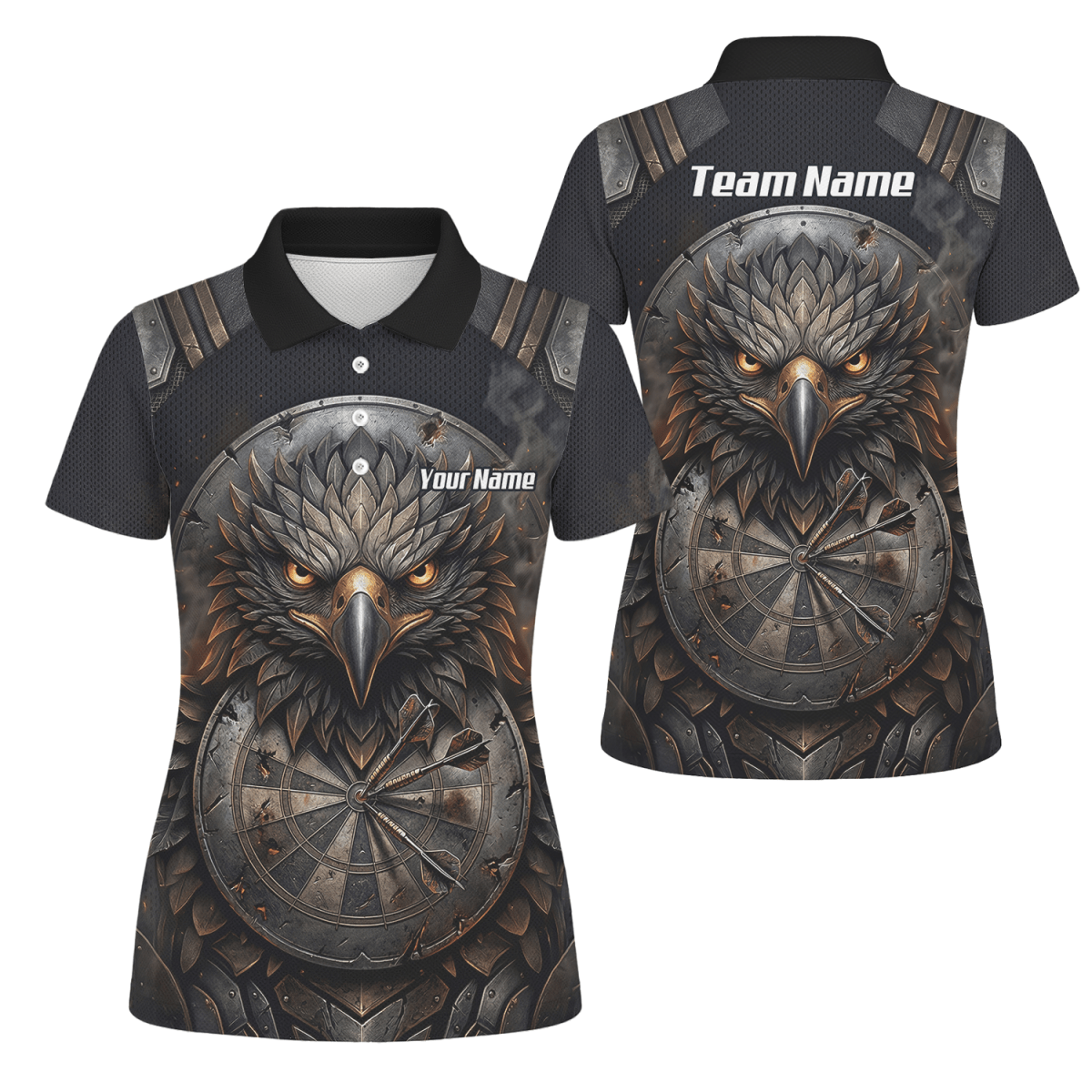 Dart Trikot Damen – Adler & Dartscheibe Motiv in Rüstungs - Optik G4208 - Outfitsuche