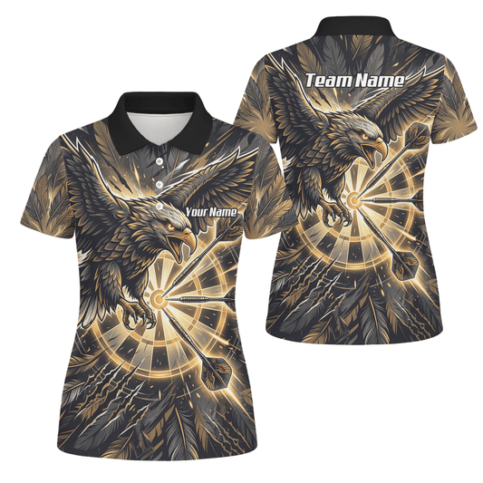 Dart Trikot Damen – Adler Motiv Gold Schwarz Personalisierbar P9080 - Outfitsuche