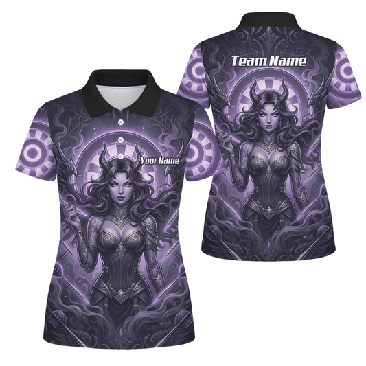 Dart Trikot Damen – Dark Succubus Fantasy Design Lila Schwarz B5075 - Outfitsuche