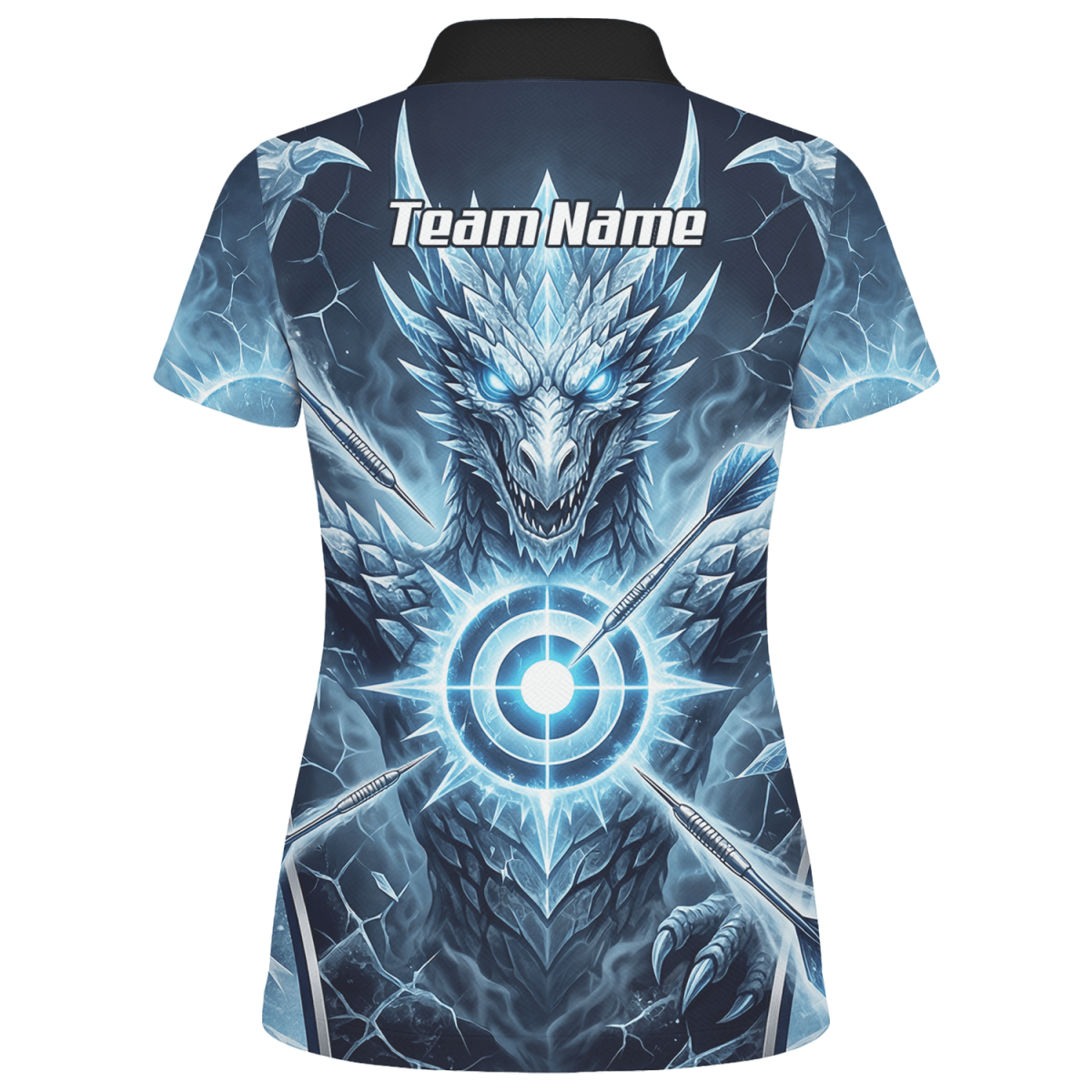Dart Trikot Damen – Eisdrache Design Blau Personalisierbar G6897 - Outfitsuche