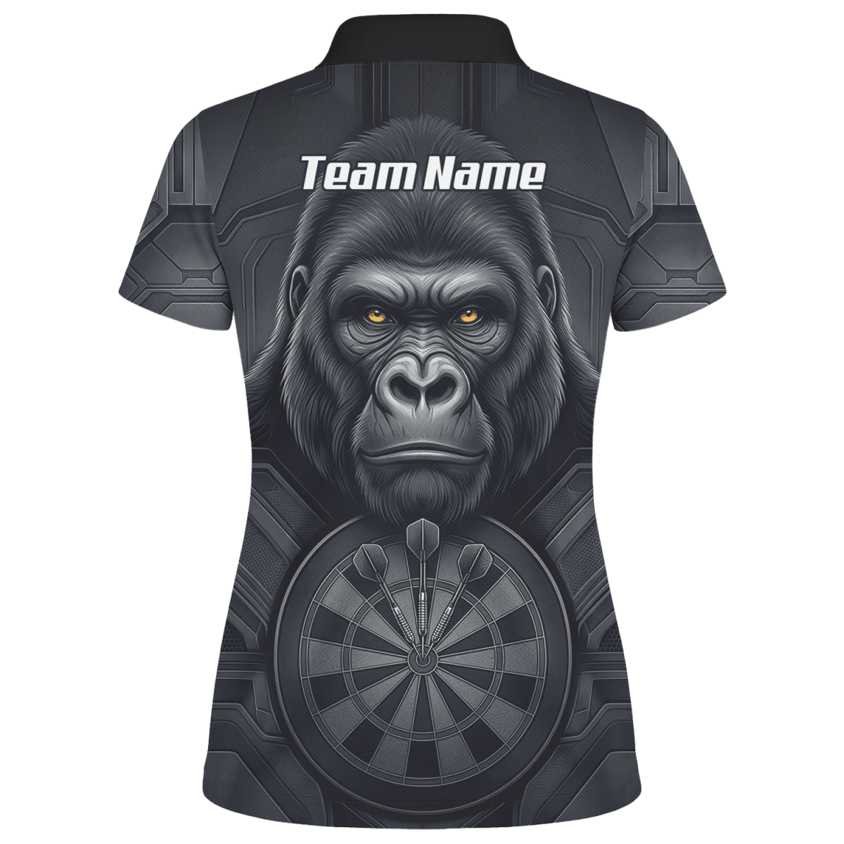 Dart Trikot Damen – Gorilla Motiv Schwarz & Anthrazit Personalisierbar M1900 - Outfitsuche