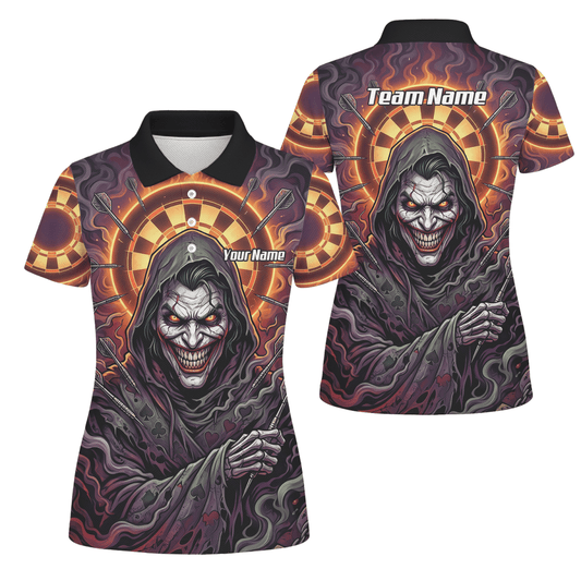 Dart Trikot Damen – Joker Motiv Personalisierbar Lila Schwarz E6621 - Outfitsuche