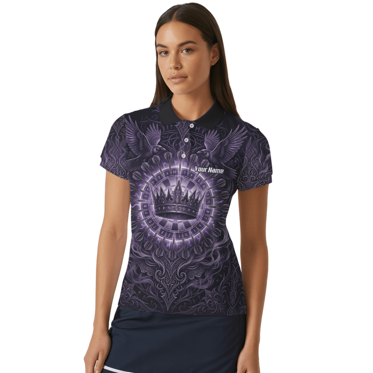 Dart Trikot Damen – Krone & Raben Design Lila Schwarz C8212 - Outfitsuche