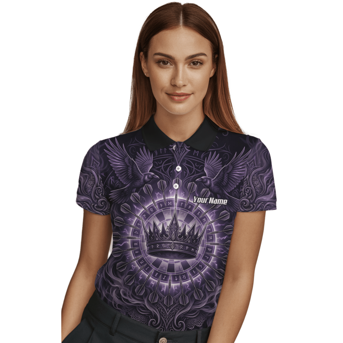 Dart Trikot Damen – Krone & Raben Design Lila Schwarz C8212 - Outfitsuche