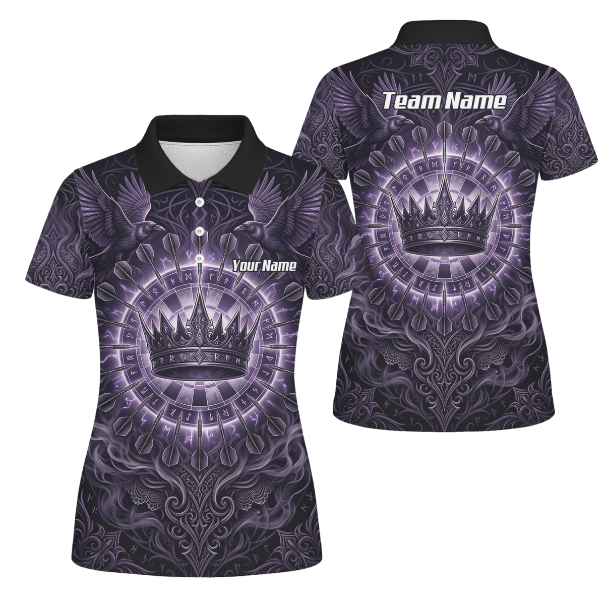 Dart Trikot Damen – Krone & Raben Design Lila Schwarz C8212 - Outfitsuche