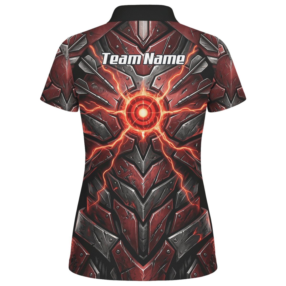 Dart Trikot Damen – Mech - Rüstung Rot Schwarz, Personalisierbar A9366 - Outfitsuche
