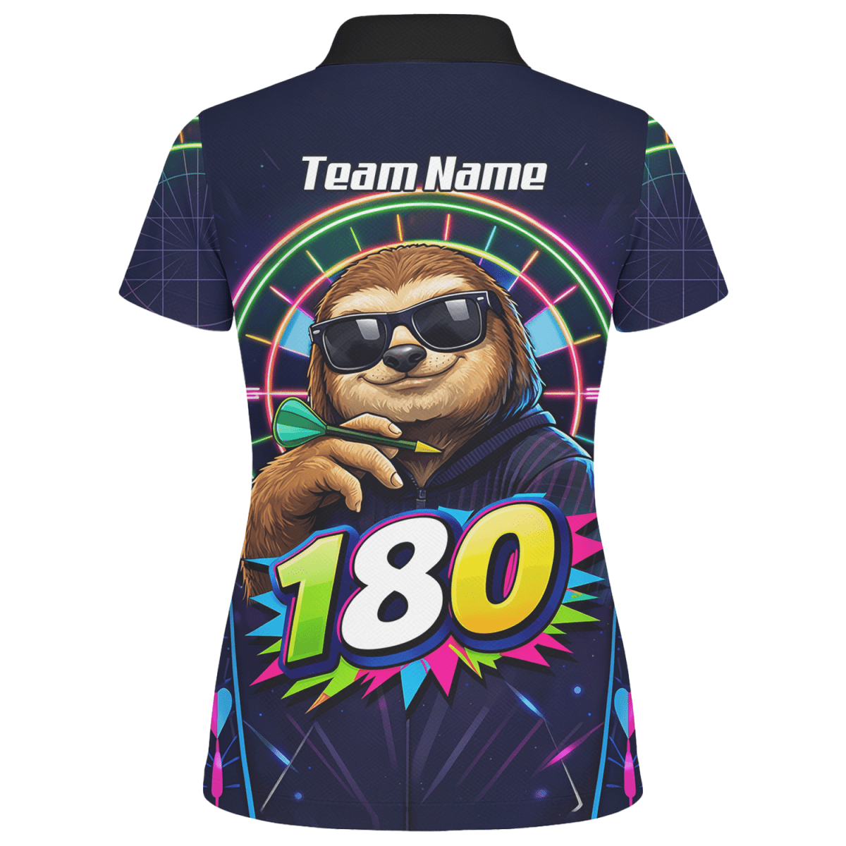 Dart Trikot Damen – Motiv Faultier 180 Neon Personalisiert Y8867 - Outfitsuche